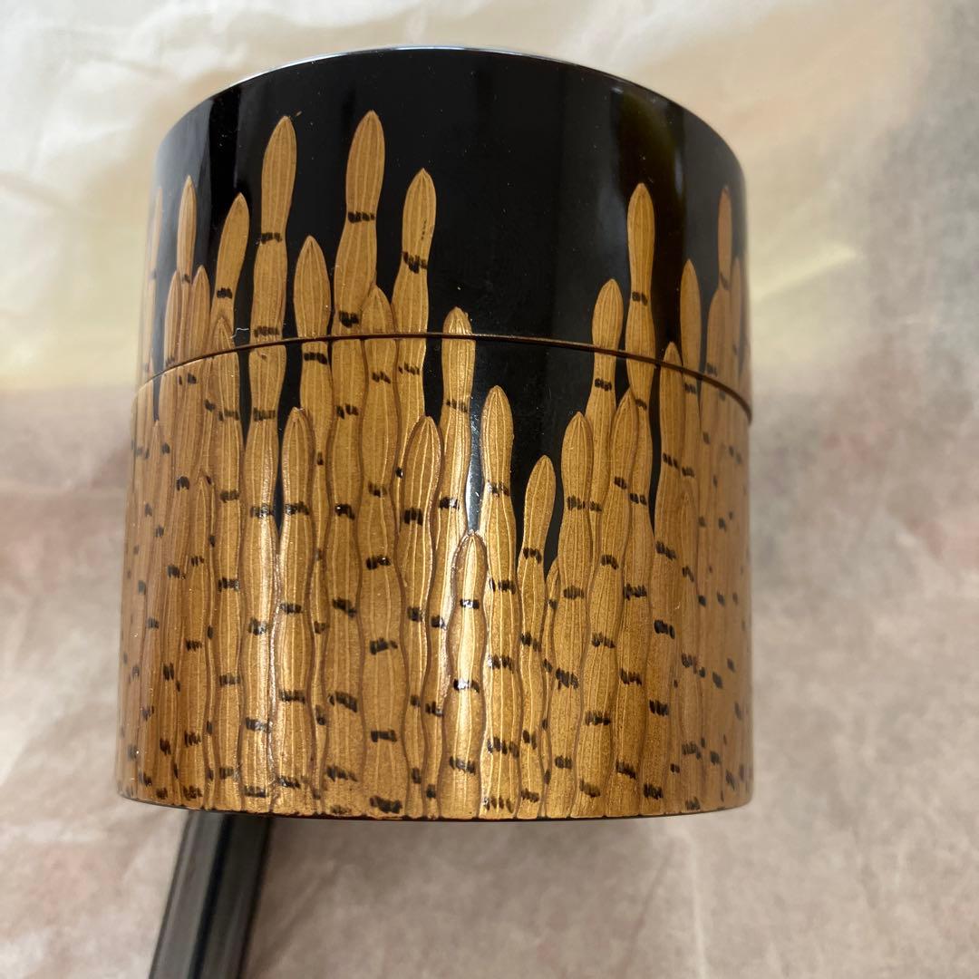 茶道具　￼棗　楽只斎好　木賊面中次　葆光斎書付　共箱　S103NT