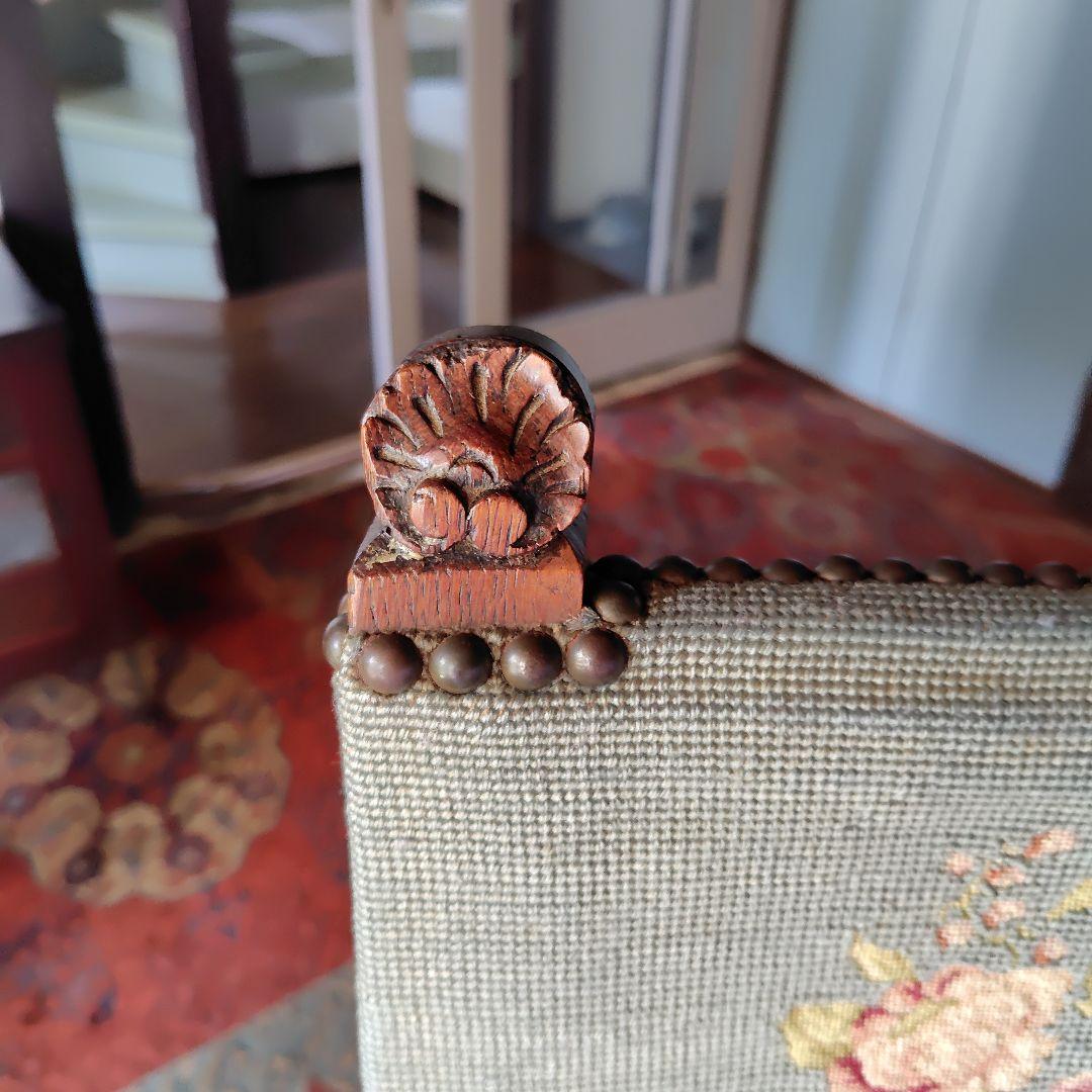 ベルギー　アンティーク　ナポレオン　チェア　プチポワンの椅子