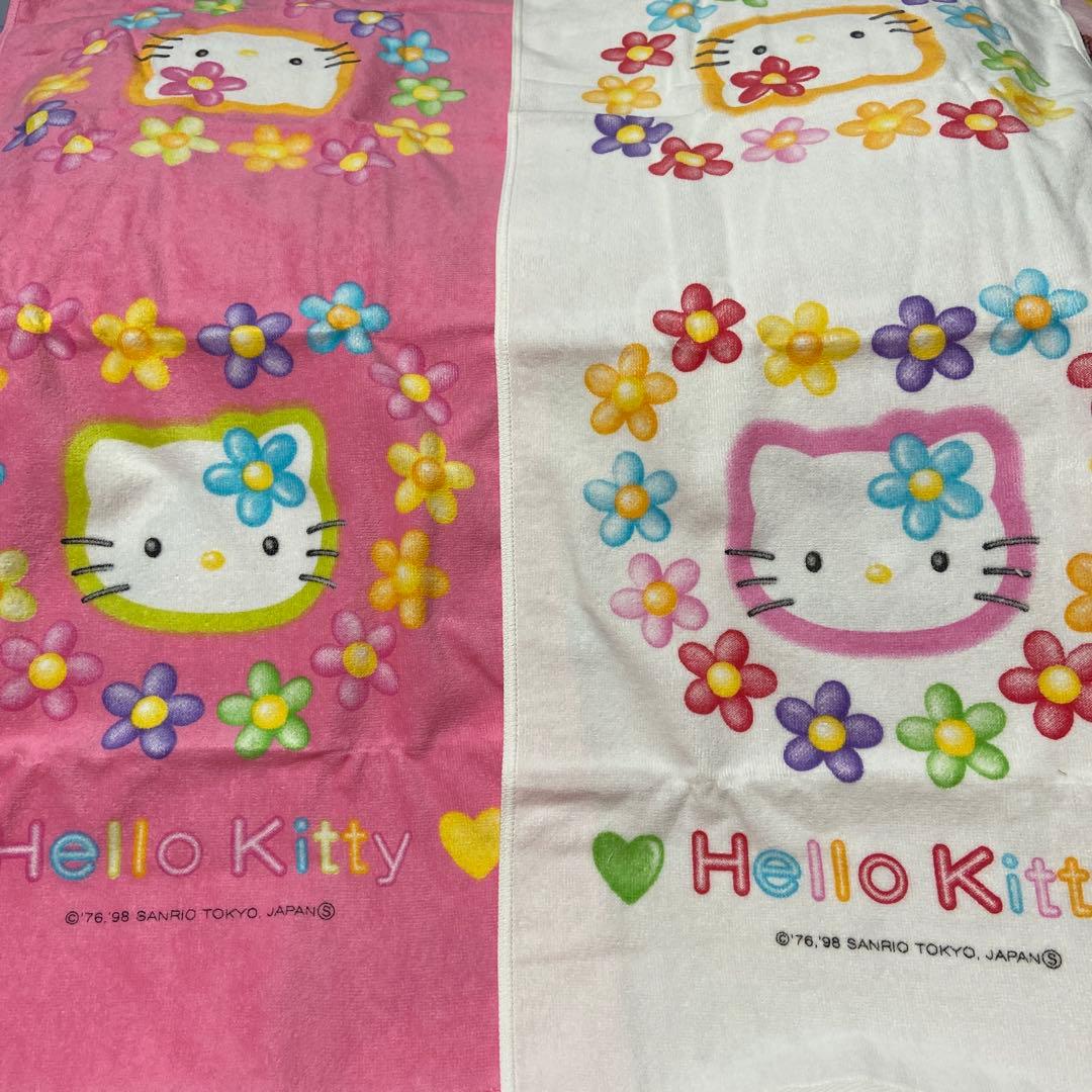 1998年製　カオハナキティ　フェイスタオル2枚セット激レア　新品未使用サンリオ