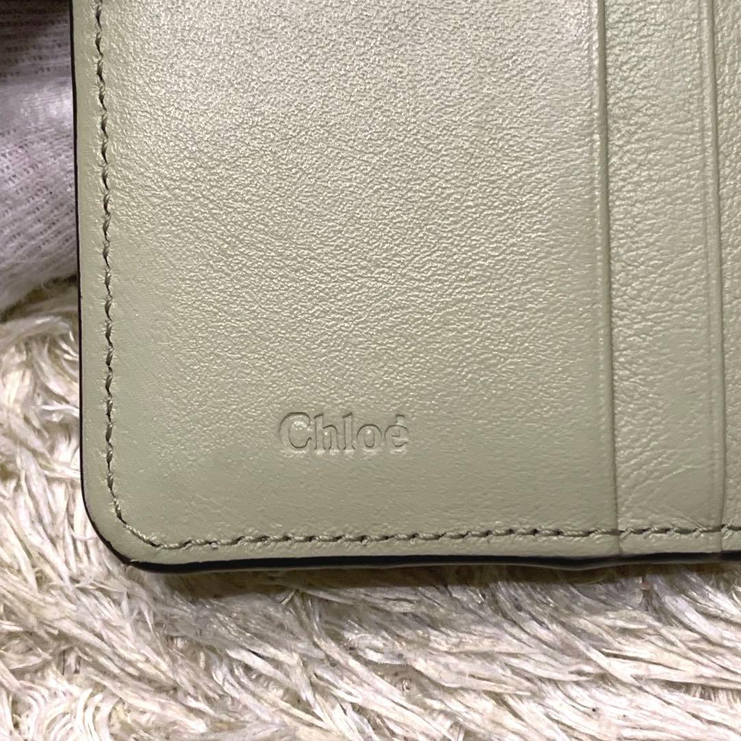 美品✨Chloe クロエ トリフォールド c金具 クロコ型押しレザー 三つ折り