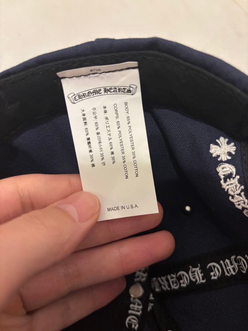 CHROME HEARTS キャップ　ネイビー