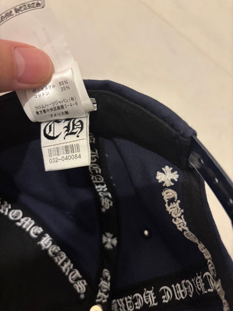 CHROME HEARTS キャップ　ネイビー