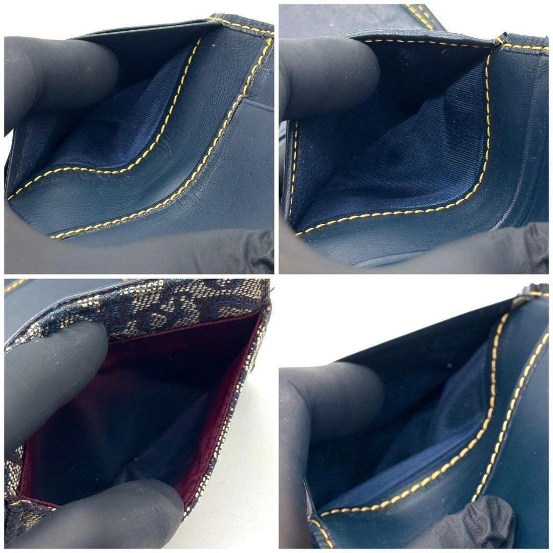 s*o様 クリスチャンディオール 三つ折り財布 トロッター柄 Dロゴ キャンバス