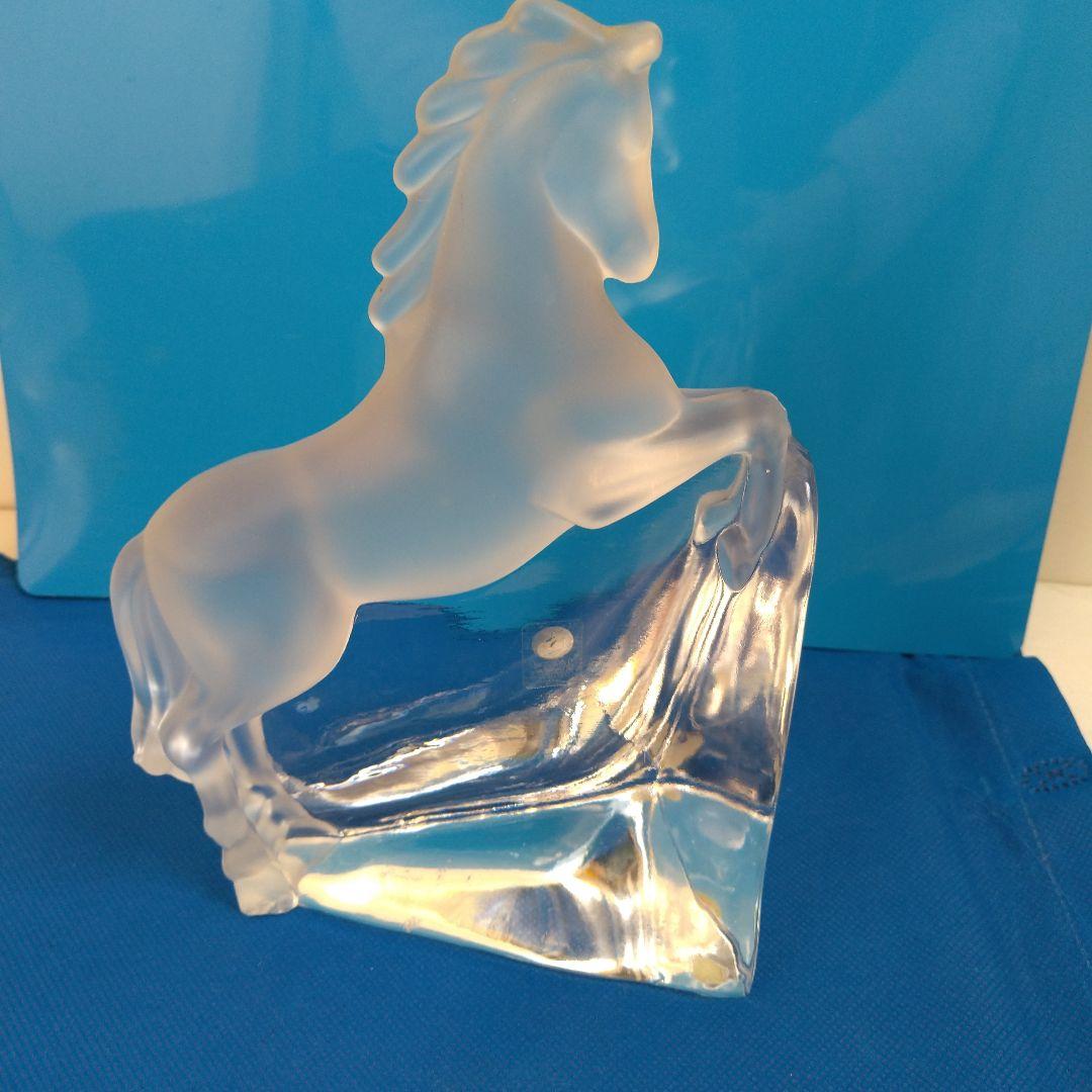 佐々木ガラス☆馬の形状のクリスタルガラス