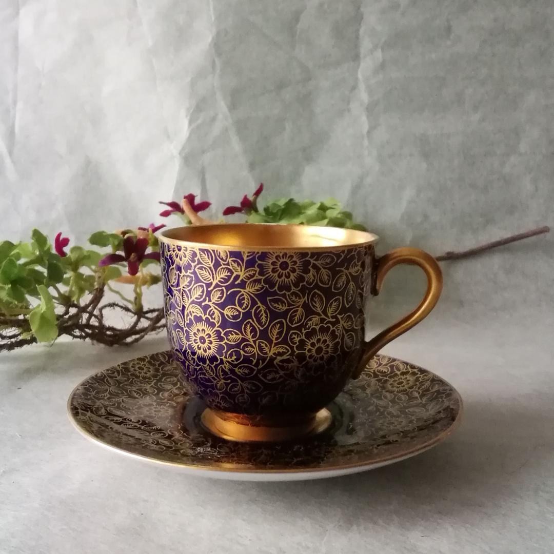 逸品　ロイヤルウースター　金彩デミタス　カップアンドソーサー　英国　アンティーク