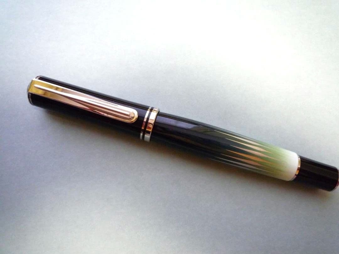 【美品】ペリカン 自然の美観シリーズ M640 ポーラーライト 万年筆（字幅F）