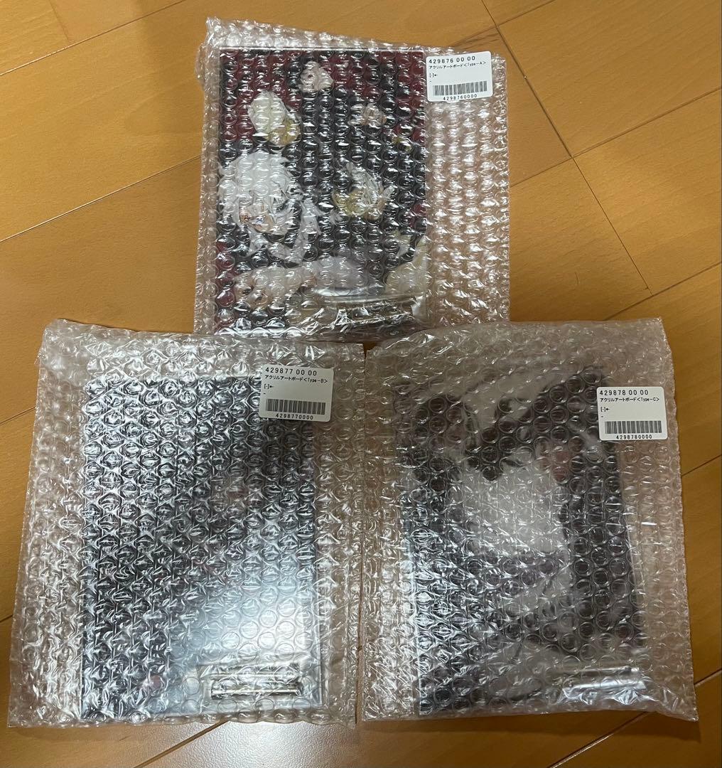 ジャンプ応募者全員サービスカグラバチアクリルアートボードアクリルボード　3種×2