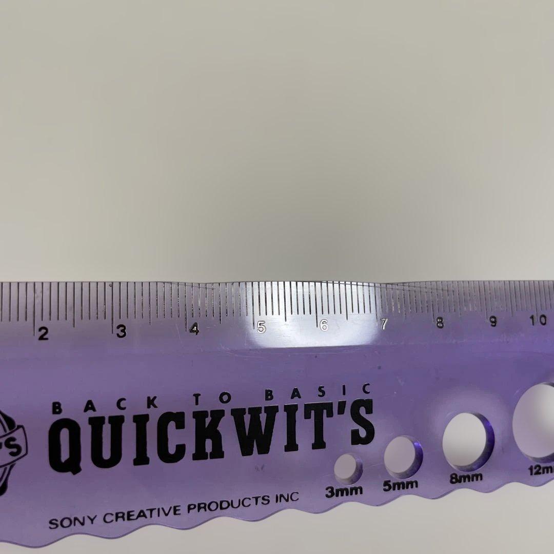【匿名配送】QUICKWITS 紫色 定規　ものさし　 文房具　1987