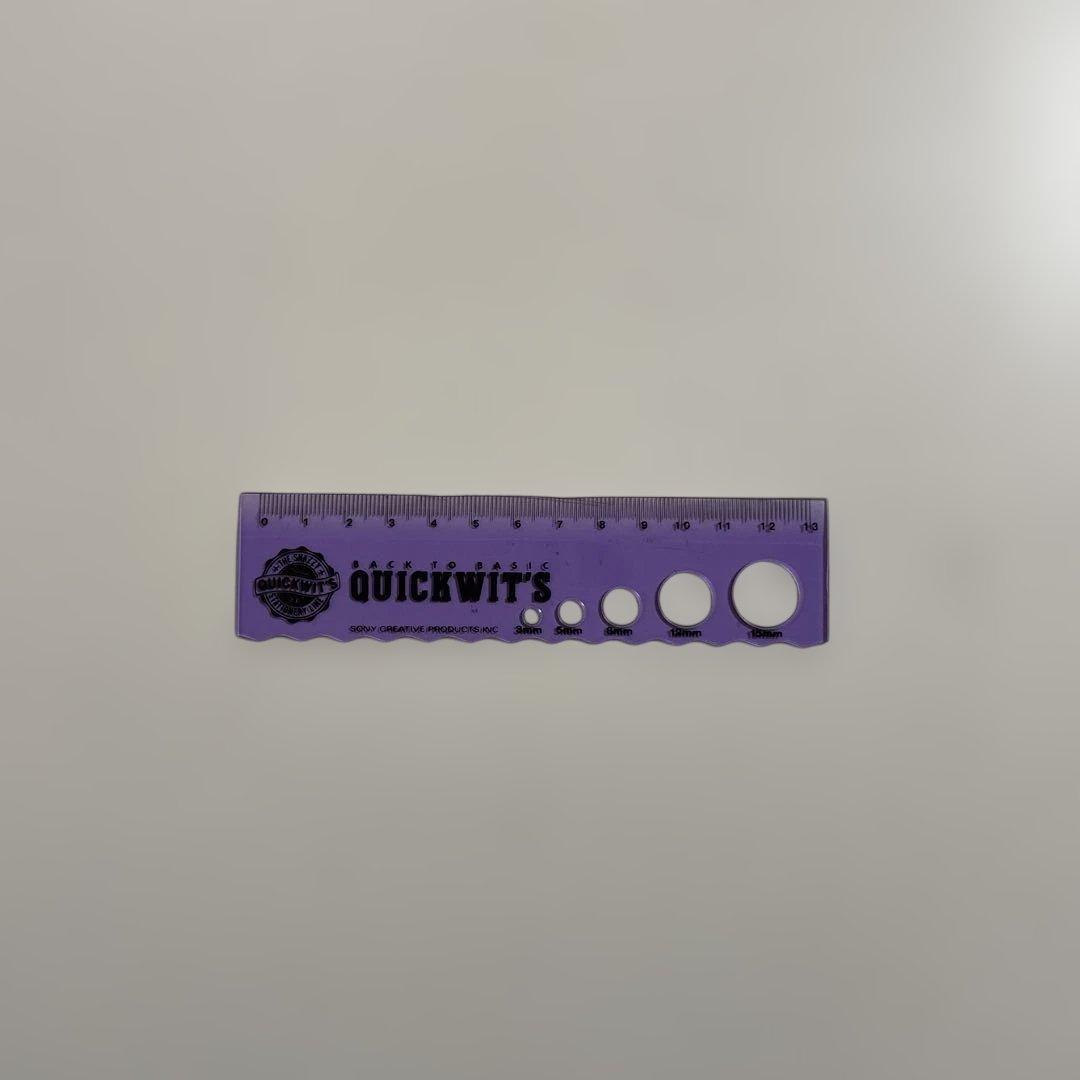 【匿名配送】QUICKWITS 紫色 定規　ものさし　 文房具　1987