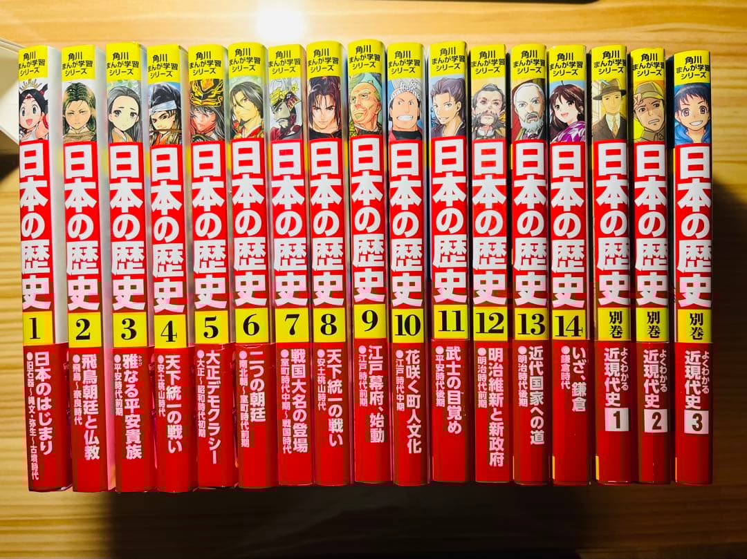 角川まんが学習シリーズ　日本の歴史　1〜14巻　別冊1〜3巻