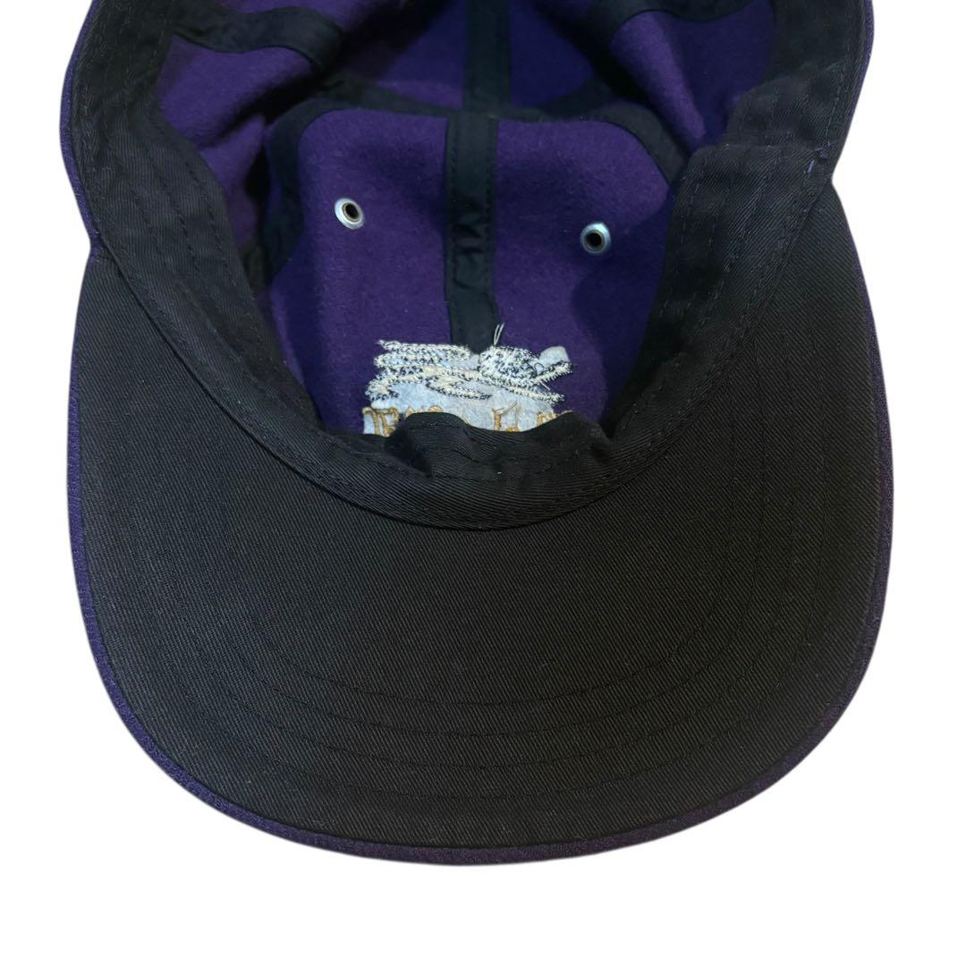 90s Polo Ralph Lauren ライオン刺繍 ウールキャップ 紫