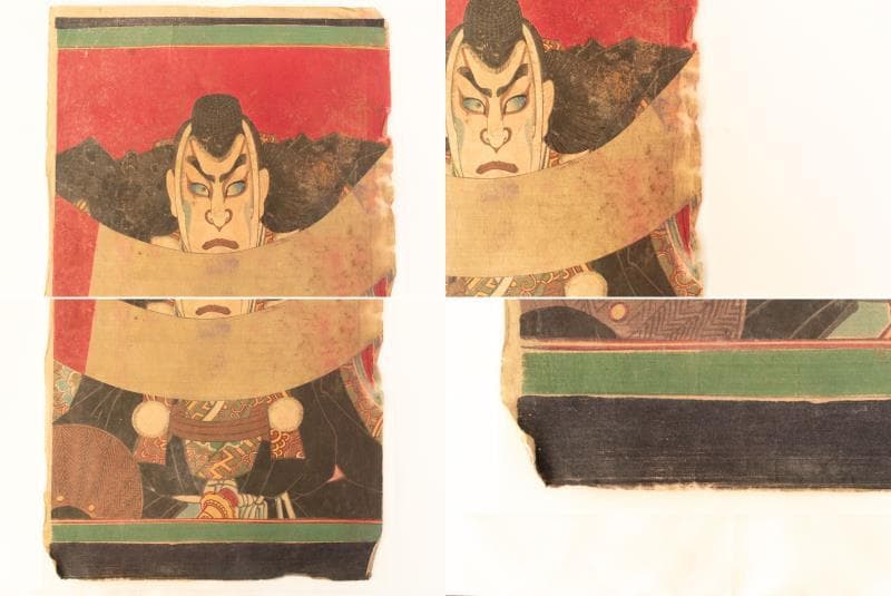 M▽豊原国周 歌舞伎十八番之内 勧進帳 木版画 浮世絵 錦絵 3枚揃 (212)