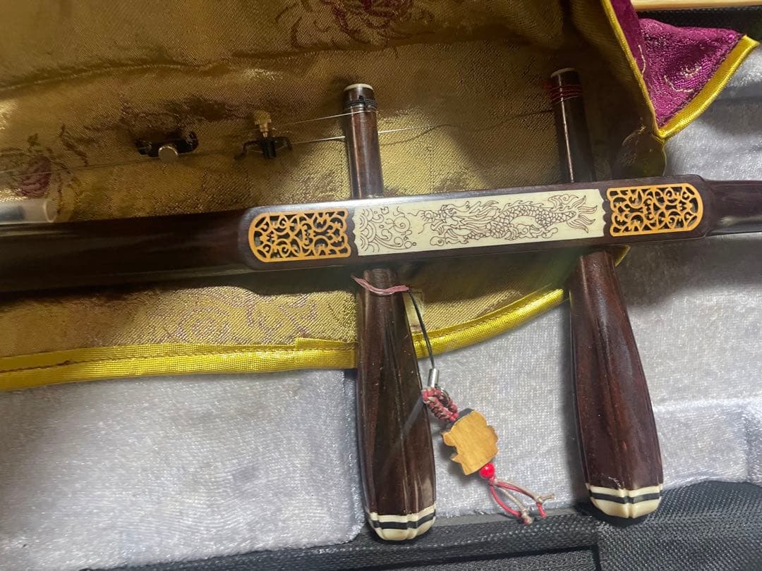 二胡 ケース付き （チャック破損）