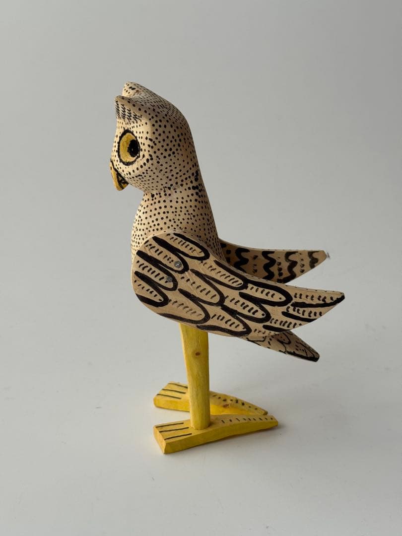 メキシコ オアハカ フクロウ ミミズク ウッドカービング 木製 置物
