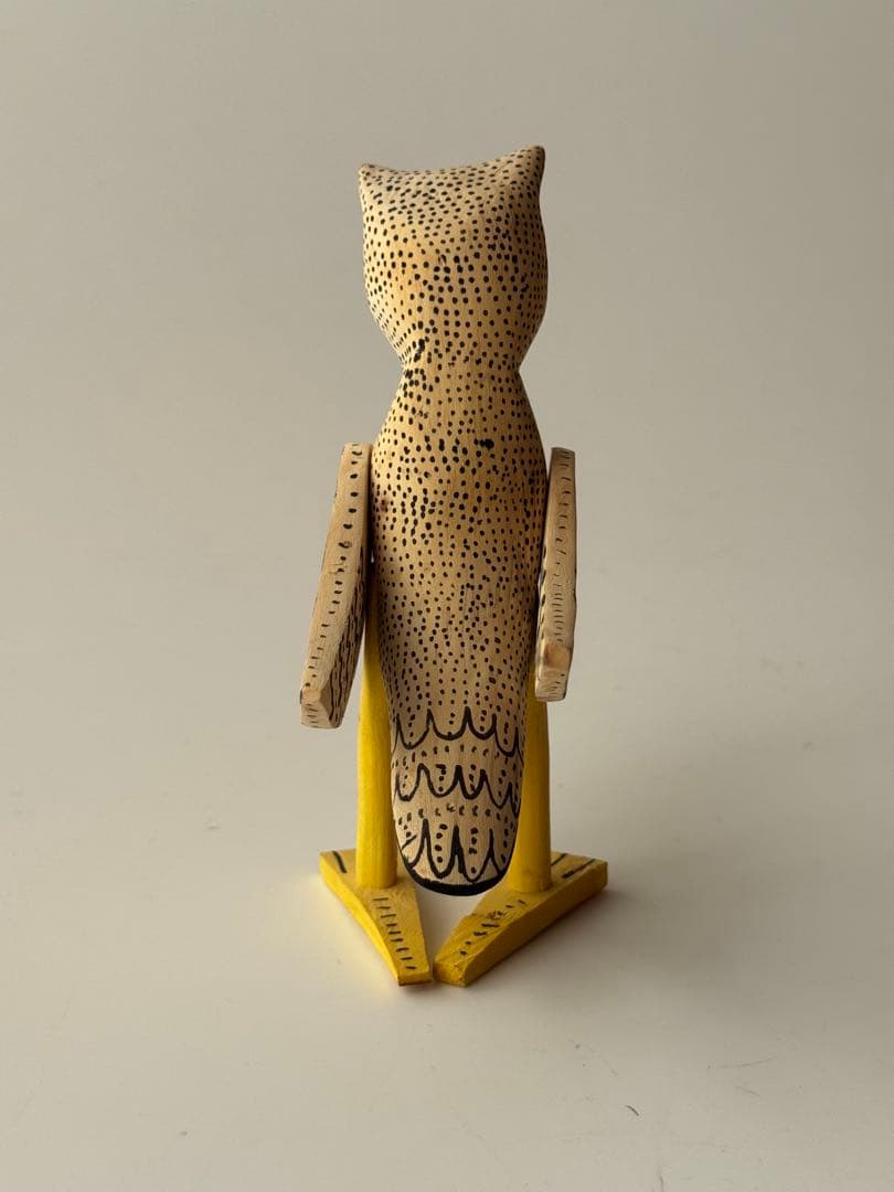 メキシコ オアハカ フクロウ ミミズク ウッドカービング 木製 置物