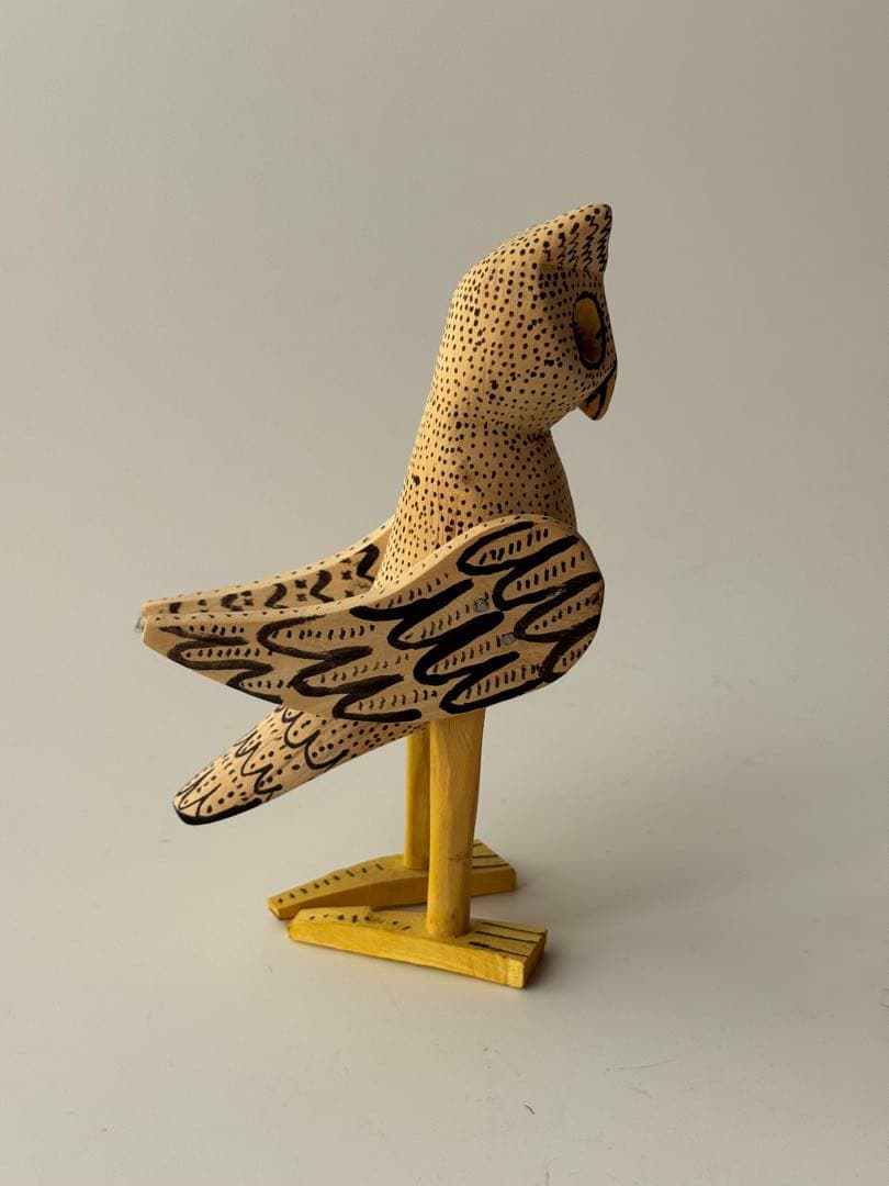 メキシコ オアハカ フクロウ ミミズク ウッドカービング 木製 置物