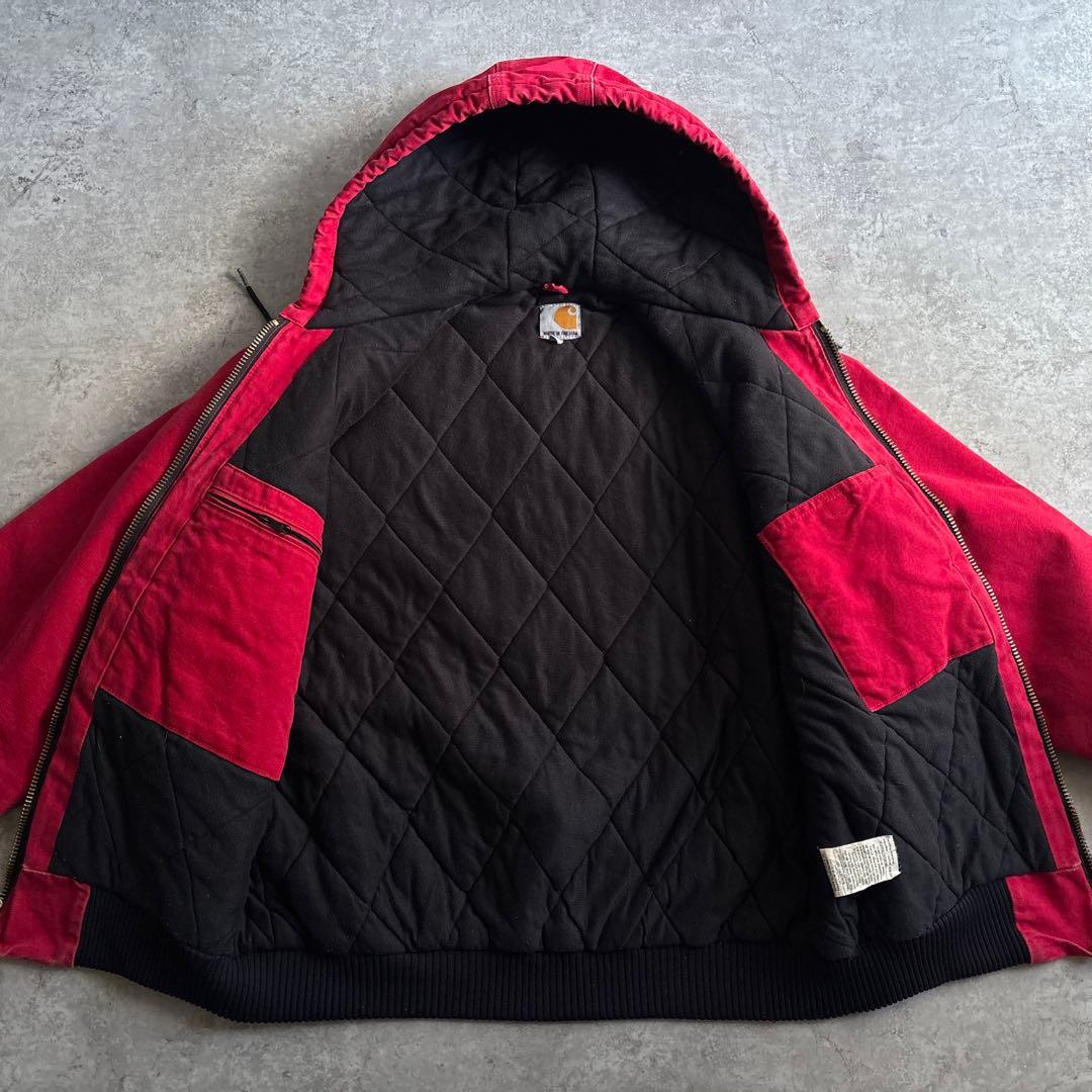 USA製■carhartt カーハート【M】アクティブジャケット ダック レッド