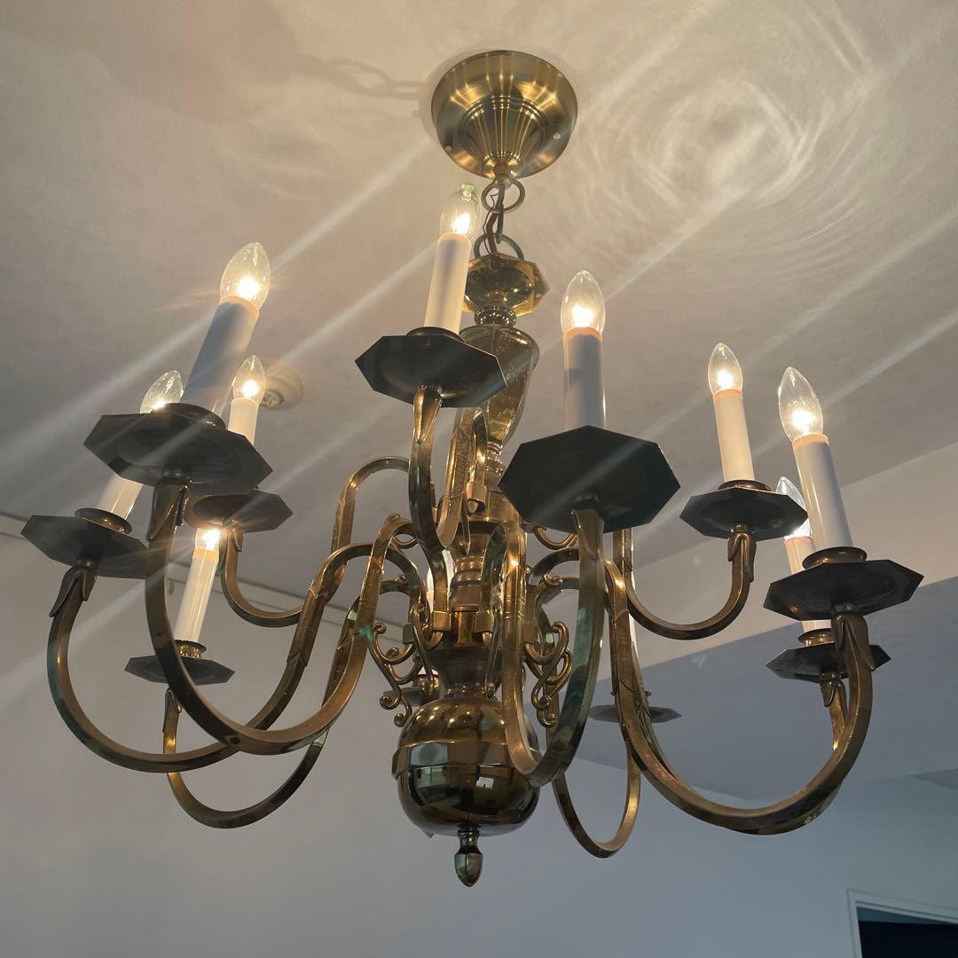 アメリカ製 ビンテージ 真鍮シャンデリア12灯