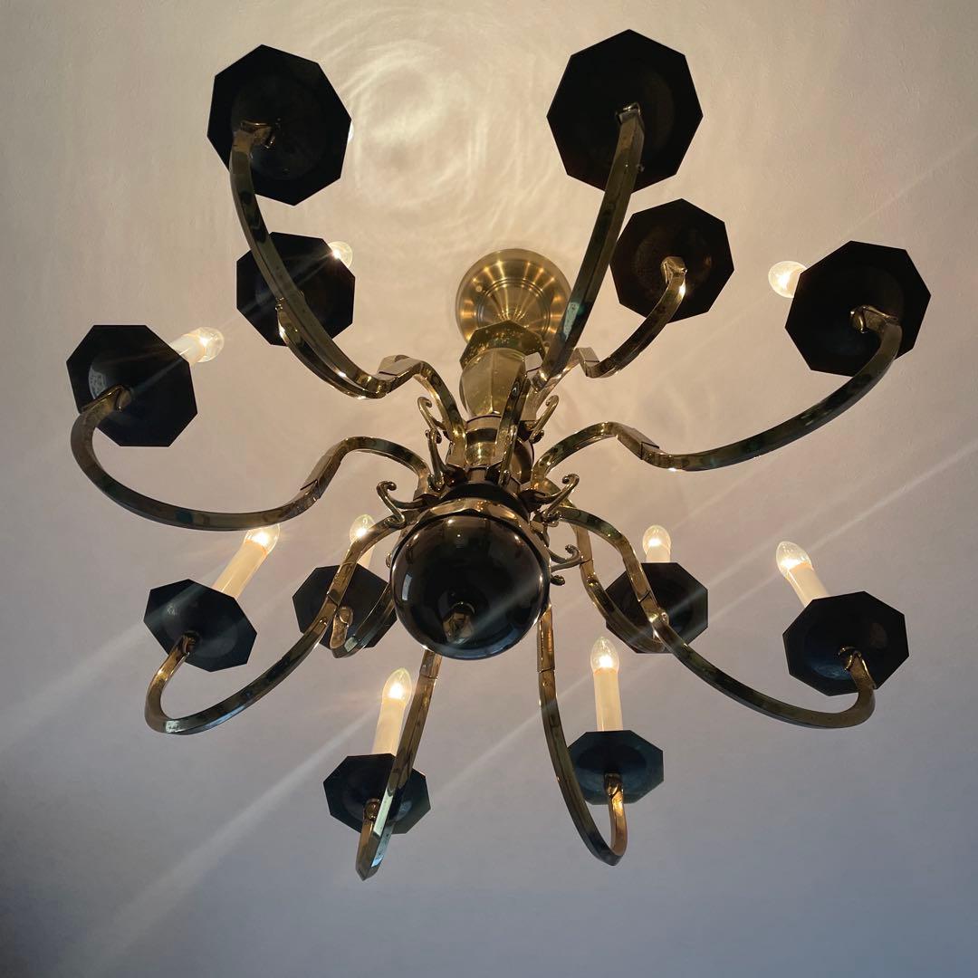 アメリカ製 ビンテージ 真鍮シャンデリア12灯