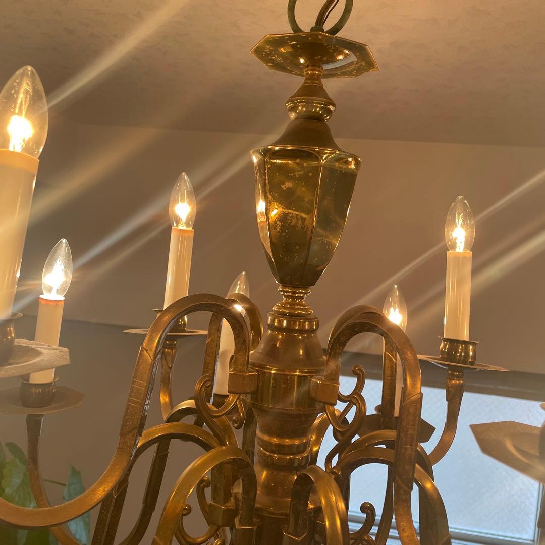 アメリカ製 ビンテージ 真鍮シャンデリア12灯