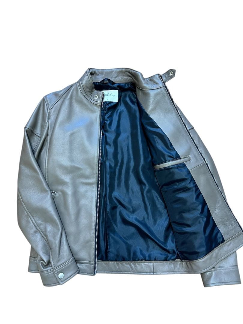 M希少！新品同様！メンズビギ ラトルトラップ 本革シングルライダース ラムレザー