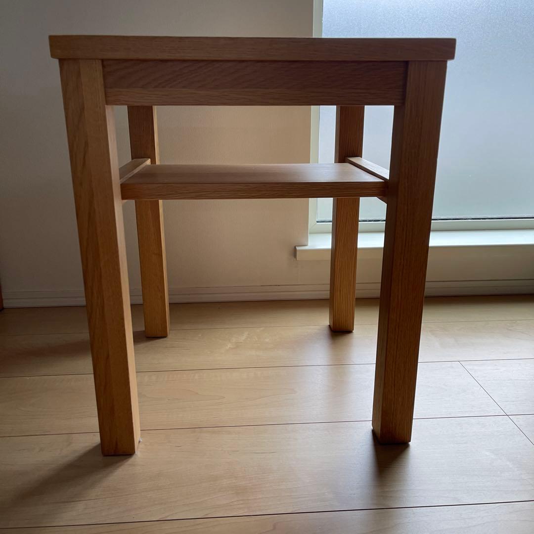 無印良品 オーク無垢材 サイドテーブル ベンチ スツール 椅子 チェア ④