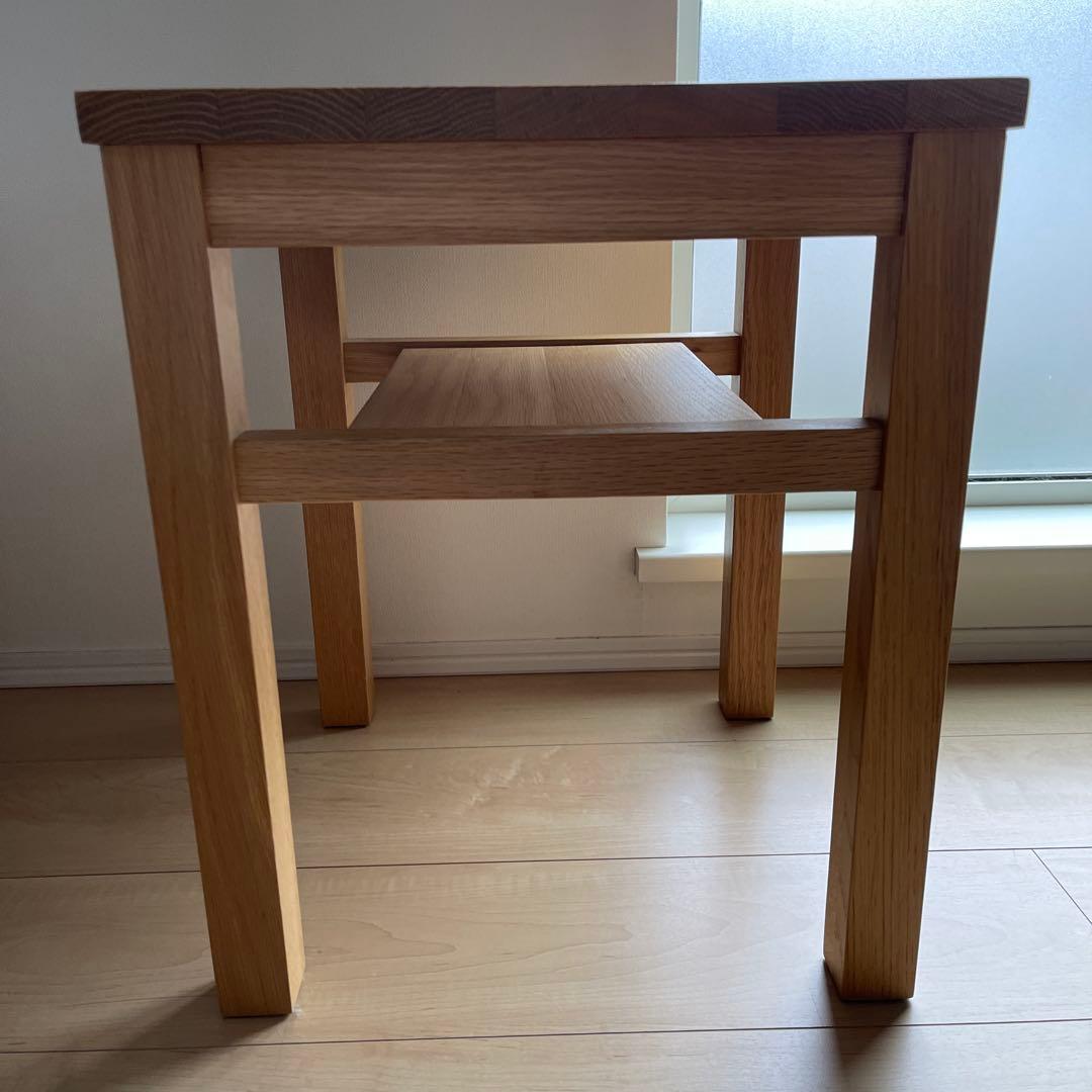 無印良品 オーク無垢材 サイドテーブル ベンチ スツール 椅子 チェア ④