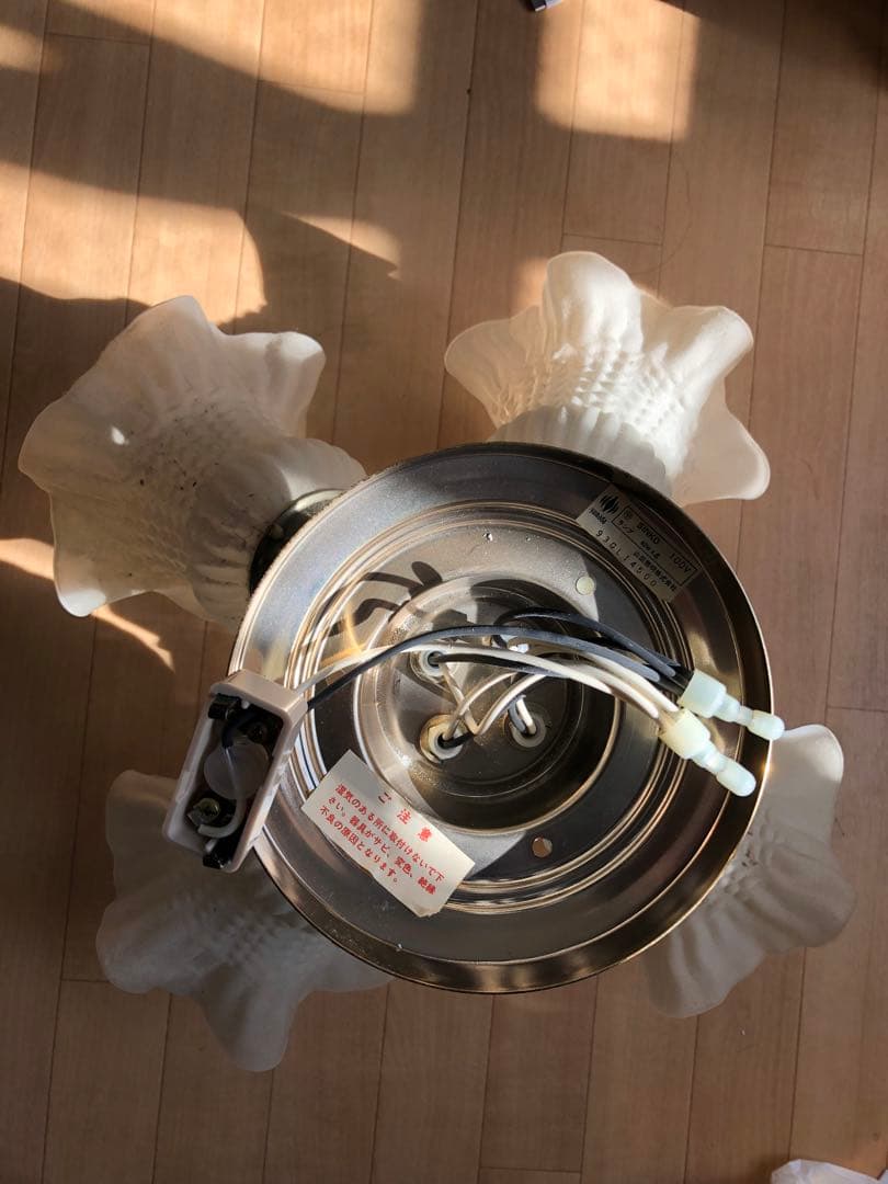 フラワー型ガラスシェードシャンデリア