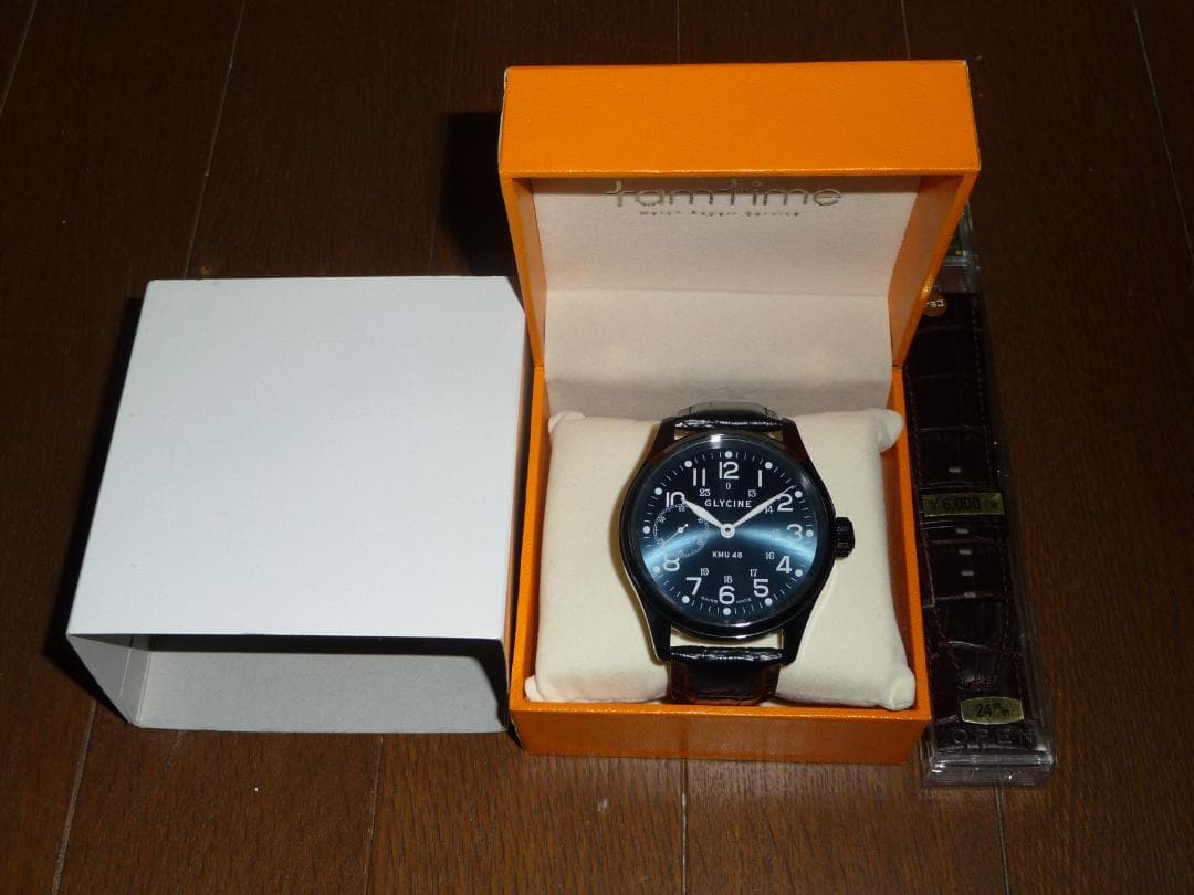 希少美品 グリシン KMU48 手巻き スモールセコンド パイロットモデ