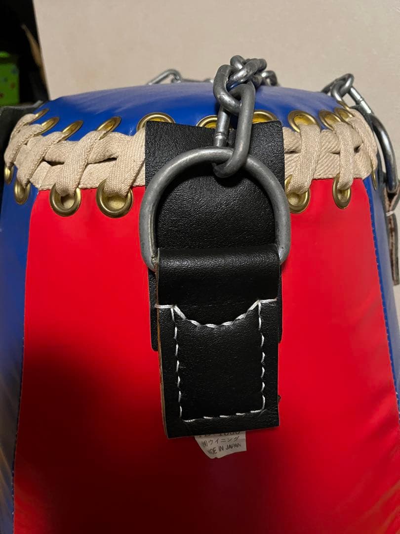 Winning ウイニング　タイミングバッグ　サンドバッグ 赤/青 チェーン付き