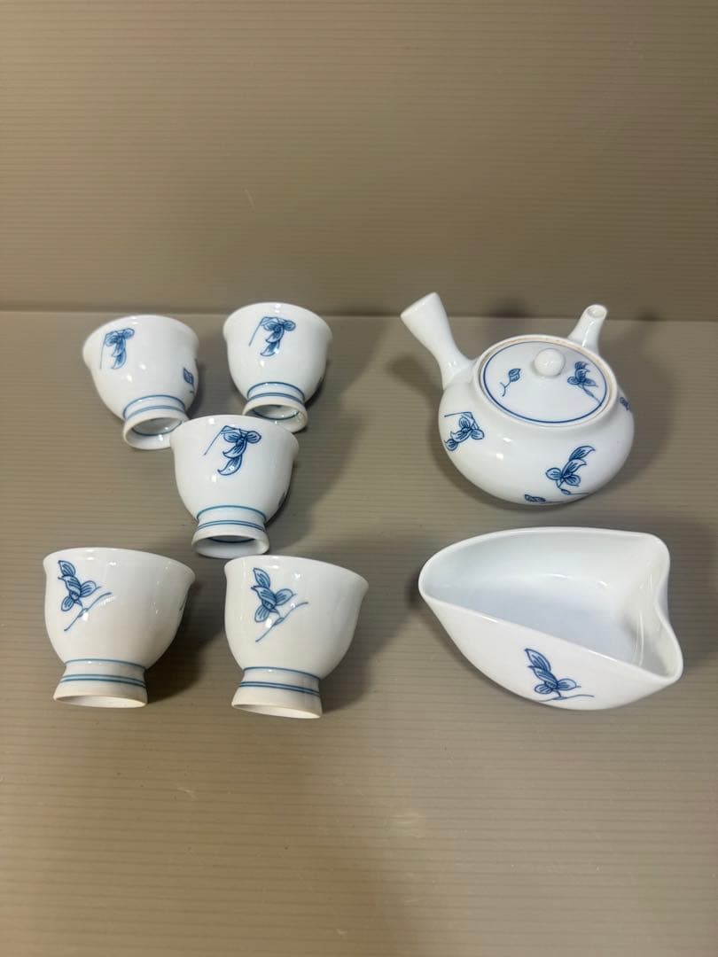 2293 有田焼　畑萬陶苑　茶器セット　急須1客　湯冷し1客　湯呑5客