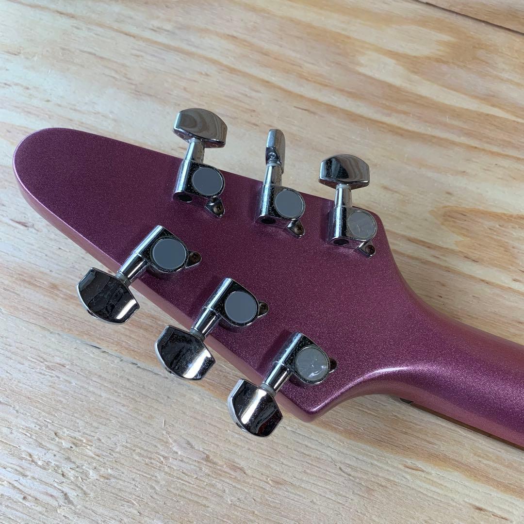 Photogenic フライングV エレキギター ラメピンク