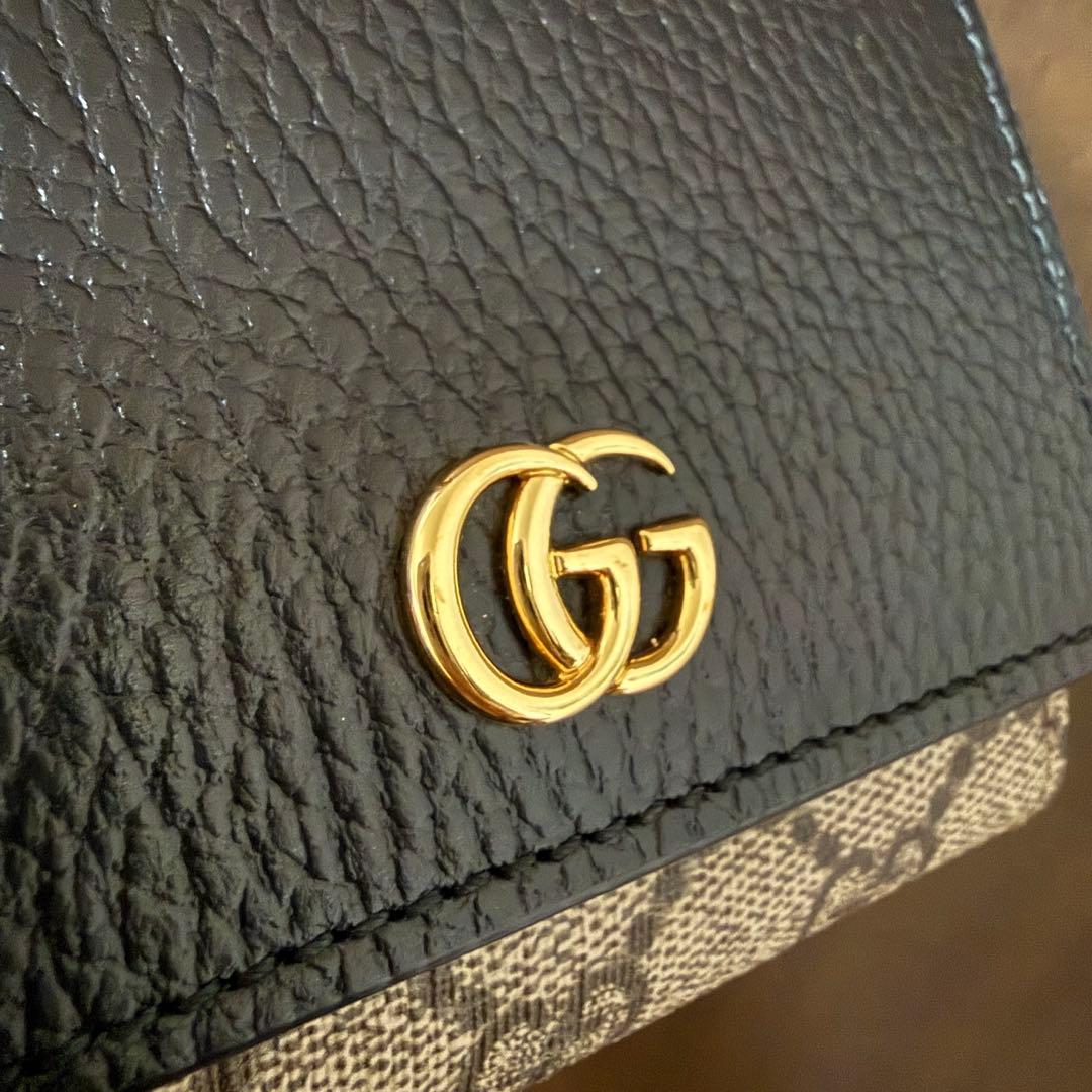 GUCCI ダブルG バイカラー ミディアム ウォレット