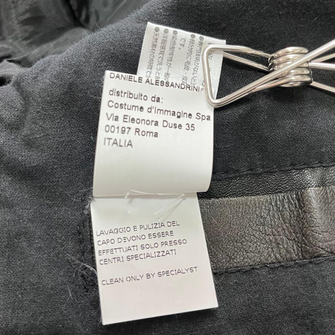 ダニエレ アレッサンドリーニ レザージャケットLシングルライダース　ダメージ加工