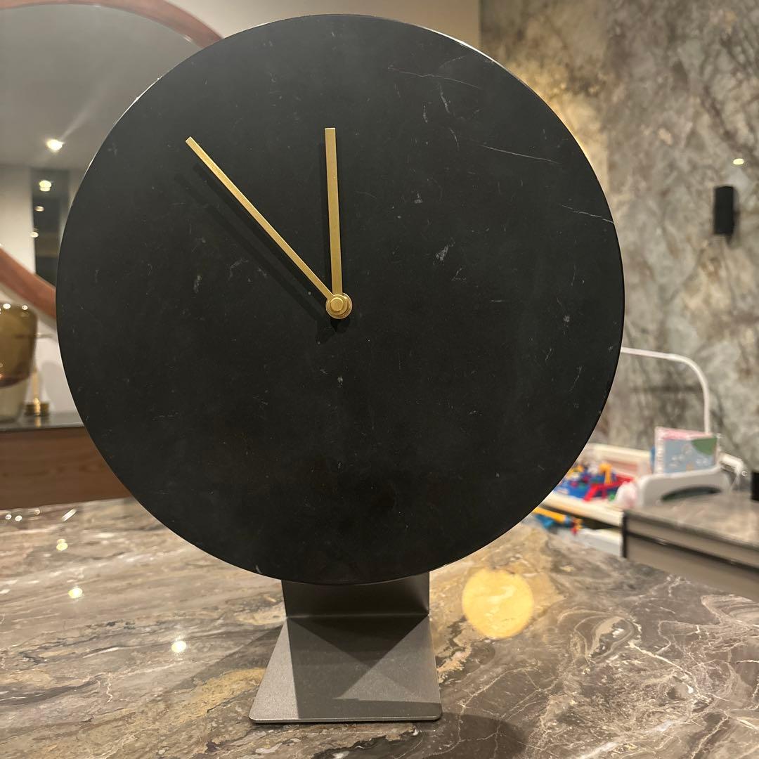 MENU 掛け時計　大理石+無印良品　時計スタンド