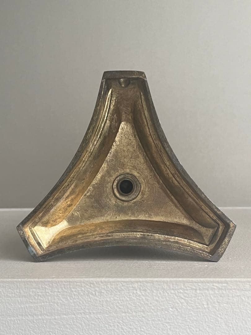 イタリア　キャンドルホルダー　蝋燭立て　電気ランプ台　真鍮