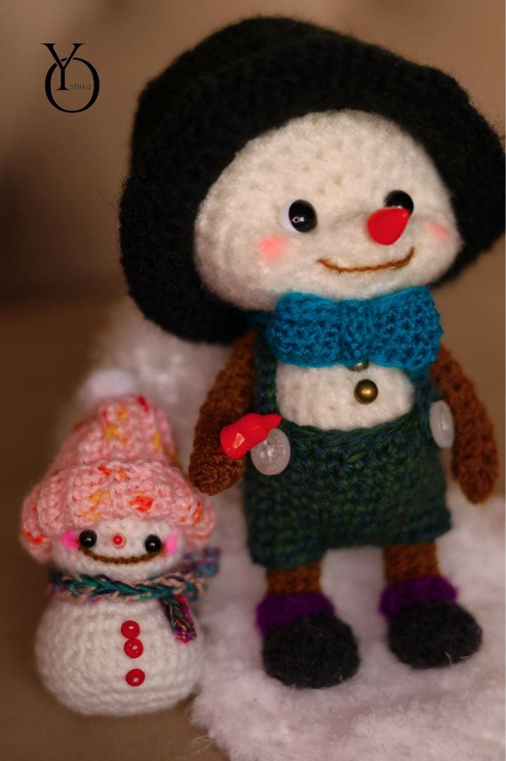 雪だるま あみぐるみ