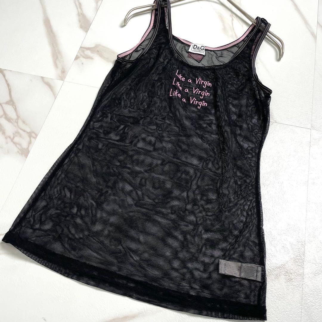 入手困難✨ ドルチェアンドガッバーナ タンクトップ シースルー ブラック