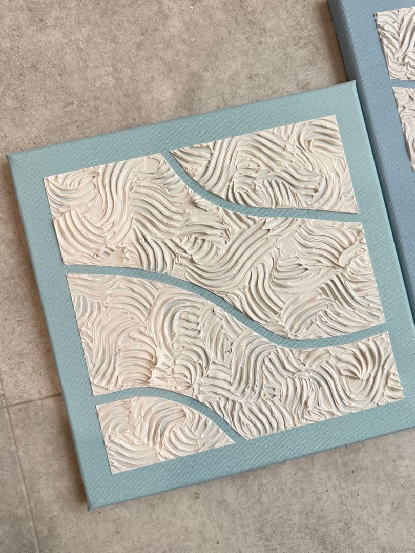 お取り置きアクリル画テクスチャーアートno.67、68抽象画原画キャンバスアート