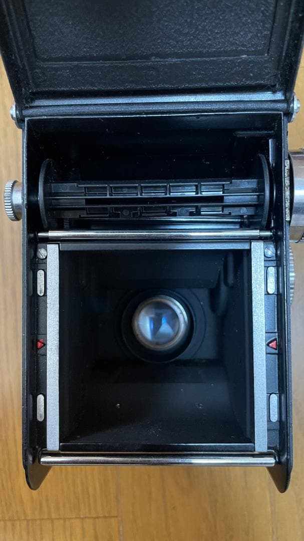 完動美品・Yshicaflex 80mm f3.5・純正フード・作例有