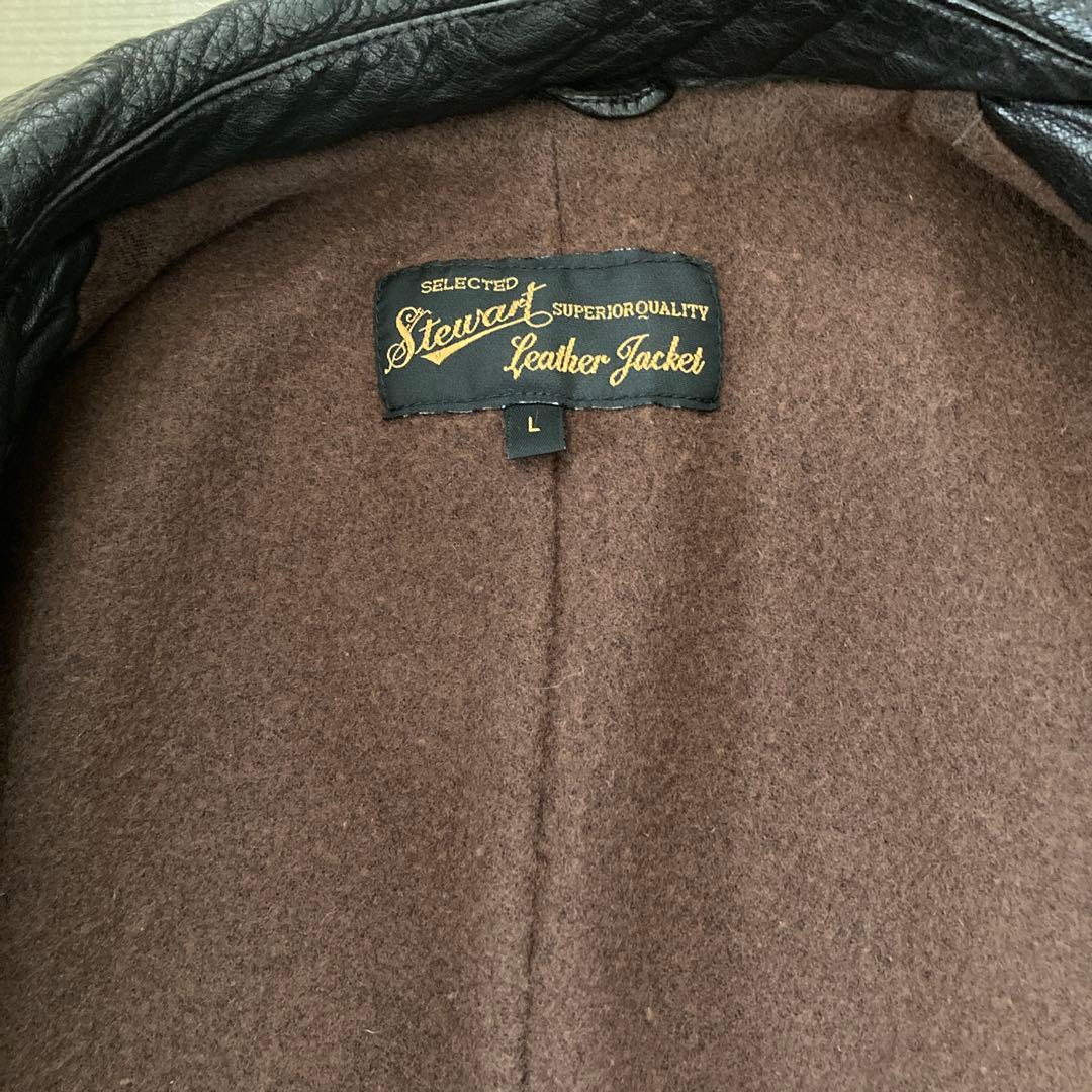 イタリア製 高級 レザージャケット STEWART