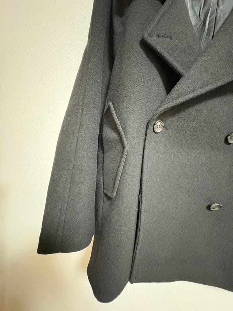 moussy DOUBLE BREASTED MID コート ブラック