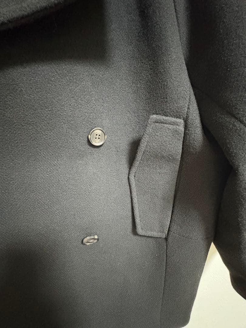 moussy DOUBLE BREASTED MID コート ブラック