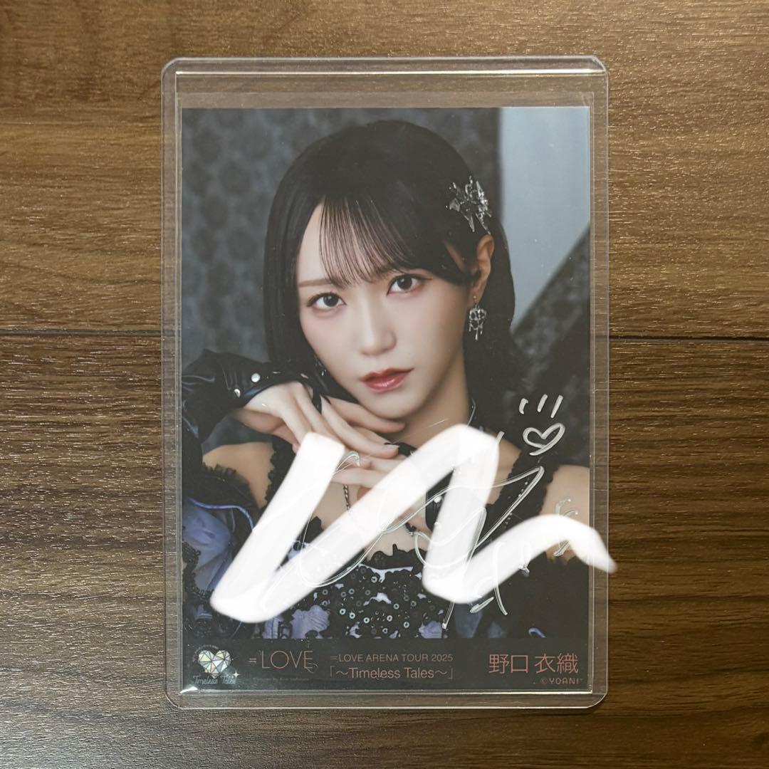 イコラブ 野口衣織 アリーナツアー2025 黒衣装 直筆 ヨリ