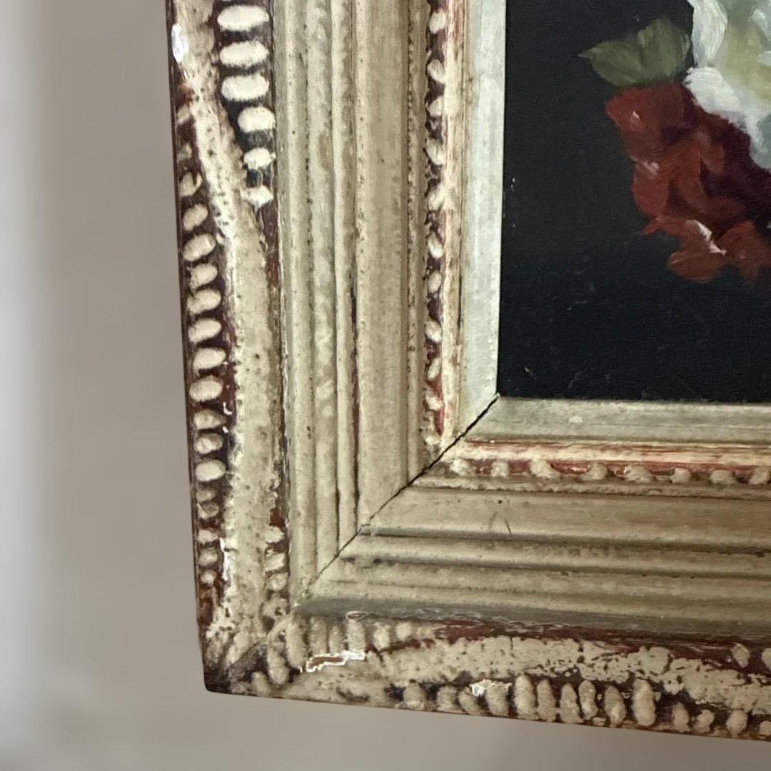 綺麗な薔薇が描かれてる油彩画 キャンパス約36 cmX29cm.