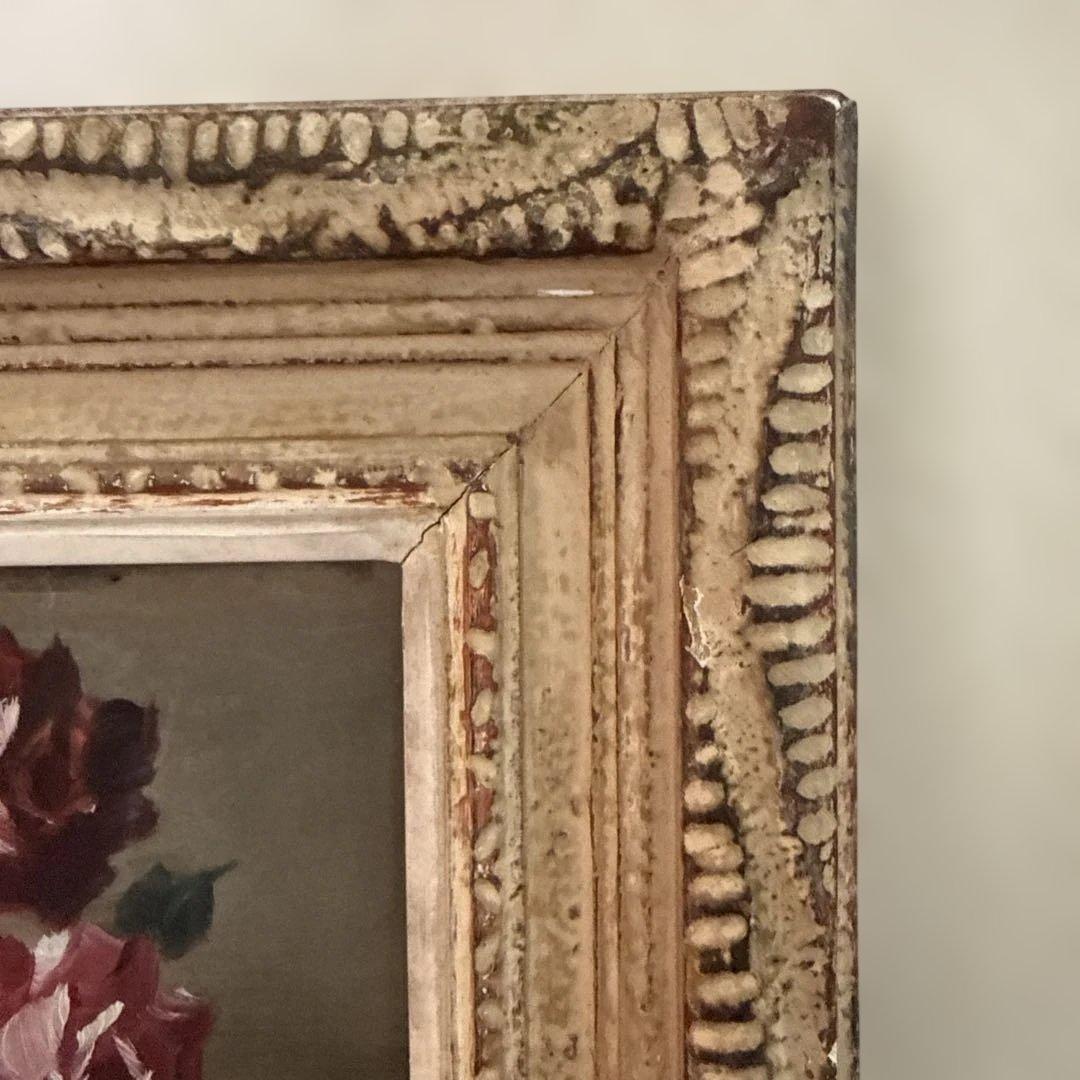 綺麗な薔薇が描かれてる油彩画 キャンパス約36 cmX29cm.