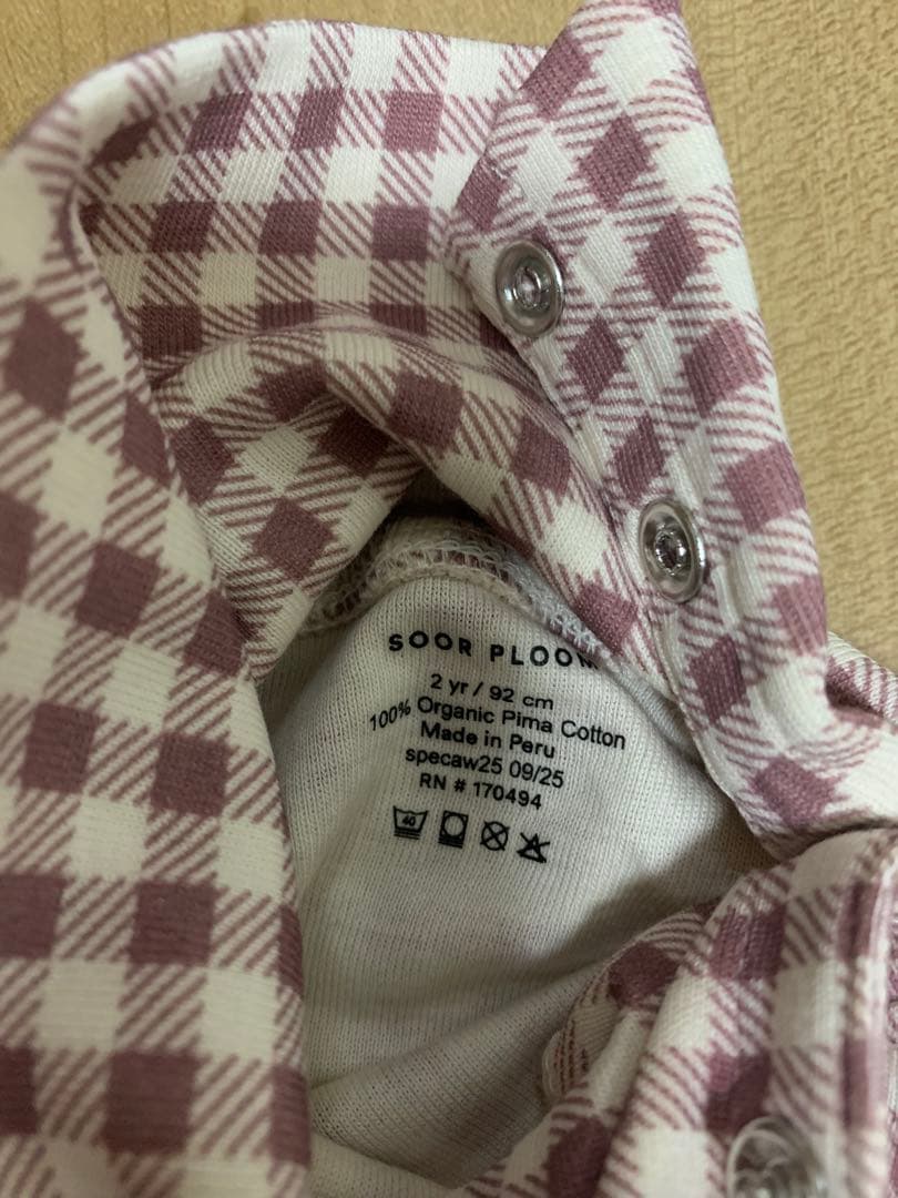 SOOR PLOOM タートル GINGHAM PRINT CHERRY 2y