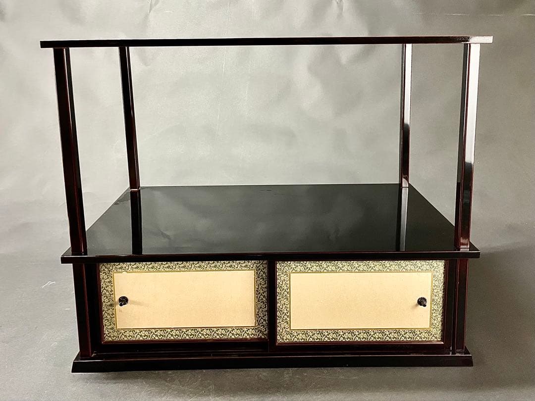 割引❗️「母」 紹鴎棚 武野紹鴎好み 溜塗 組立式 元箱 茶道具 （404F②）