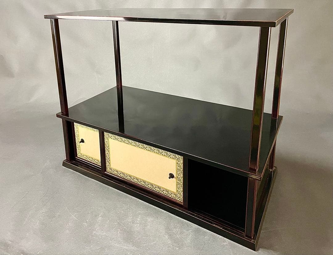 割引❗️「母」 紹鴎棚 武野紹鴎好み 溜塗 組立式 元箱 茶道具 （404F②）