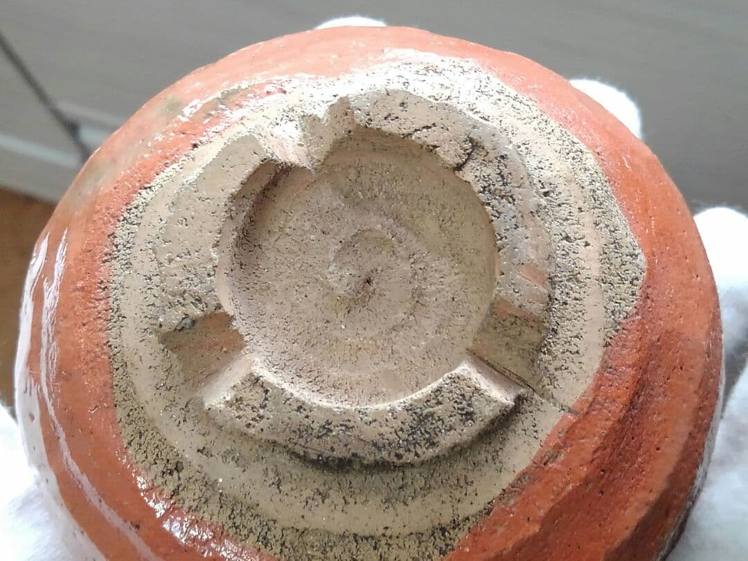 赤楽　茶碗　直しがいっぱい　楽　楽茶碗　茶道具　骨董品